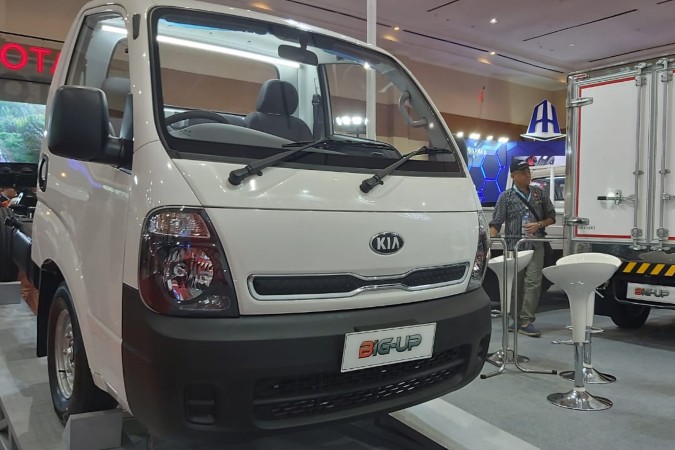 Kia Big-Up dipamerkan diajang Gaikindo Indonesia International Commercial Vehicle (Giicomvec) 2020 di Jakarta, Kamis (5/3/2020)/Setyo Aji Harjanto.