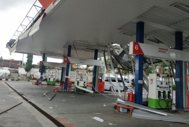  Musibah Puting Beliung, Pertamina Tutup Sementara SPBU di Ambarawa