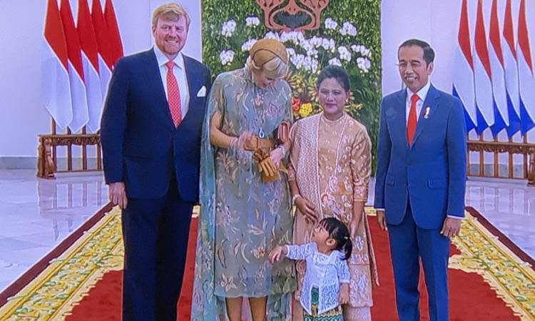  Sedah Mirah, Cucu Jokowi, Turut Sambut Raja dan Ratu Belanda