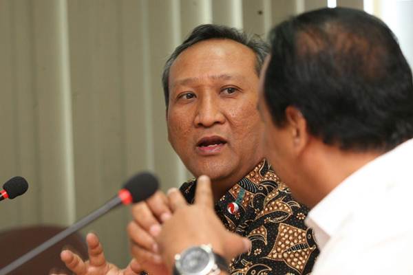 Direktur Utama PT Rajawali Nusantara Indonesia  B. Didik Prasetyo berkunjung ke kantor redaksi Bisnis Indonesia di Jakarta, Selasa (28/11)./JIBI-Dedi Gunawan