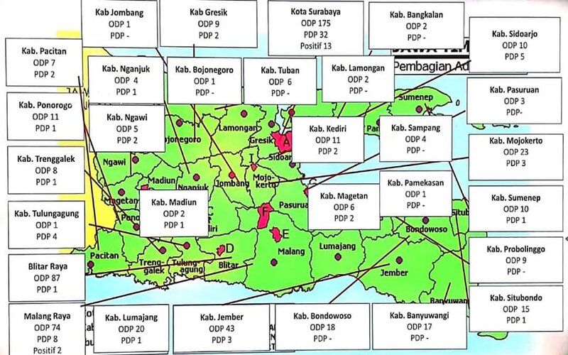 Pasien Positif Corona di Surabaya 13 Orang