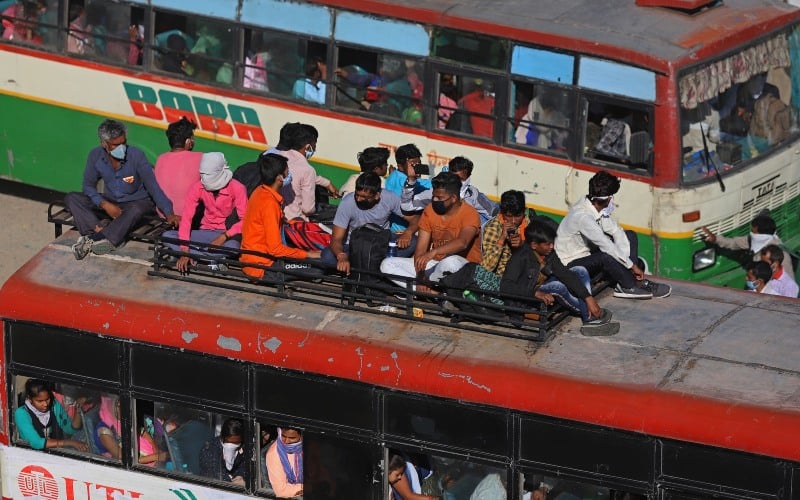  India Lockdown, Ratusan Ribu Pekerja Migran Eksodus