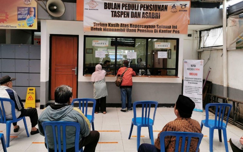  Pembayaran Gaji Pensiun, Pos Indonesia Terapkan Protokol Kesehatan