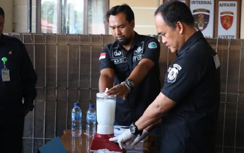  Polres Majalengka Musnahkan Ratusan Gram Sabu