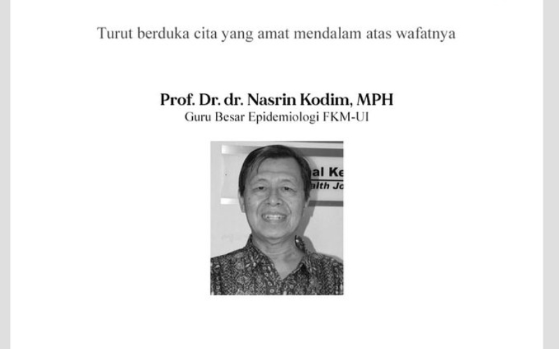  Nasrin Kodim, Guru Besar FKM Universitas Indonesia, Meninggal Dunia