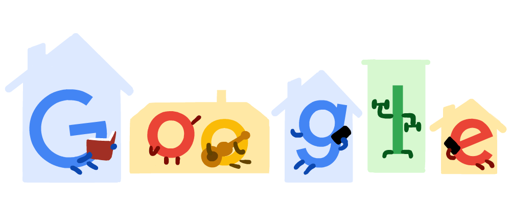  Tetap di Rumah Cegah Corona jadi Tema Google Doodle Hari Ini (4/4/2020)