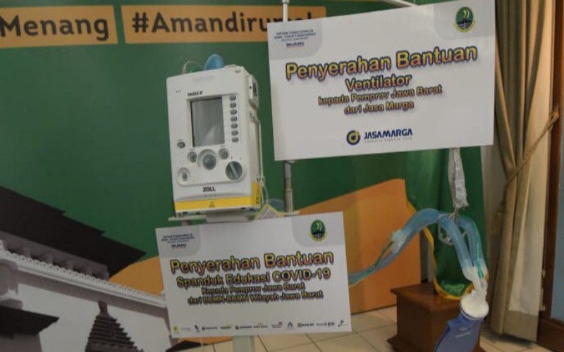  Forum BUMN Jabar Sumbang 380 Spanduk Edukasi Corona
