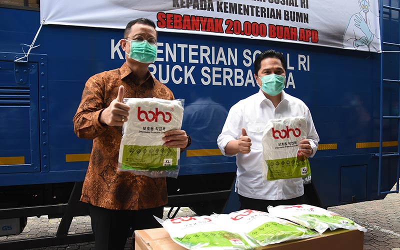  KEMENSOS SERAHKAN BANTUAN APD