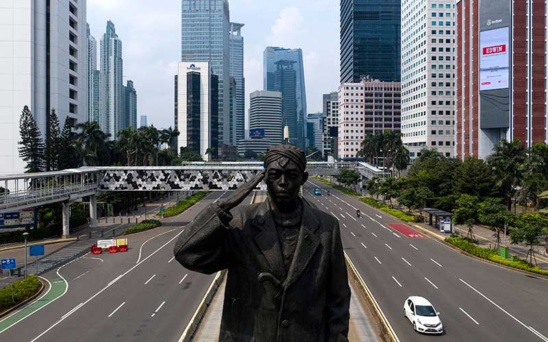  BERITA FOTO : Suasana Jakarta Saat Pemberlakuan PSBB