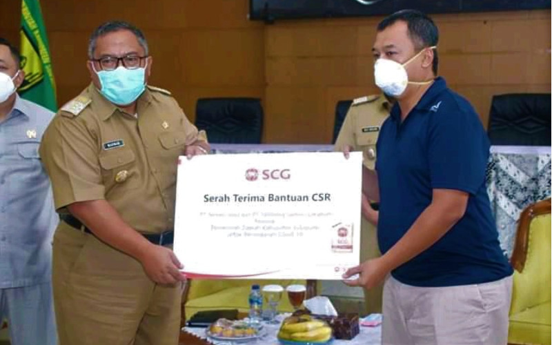  SCG Donasikan APD dan Disinfektan Ke Desa Sekitar Tambang Semen