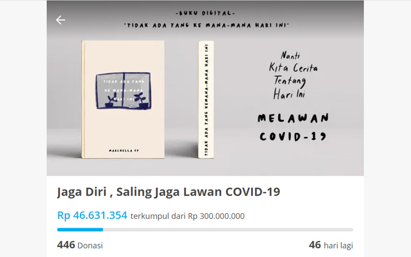  Buku ini Diluncurkan untuk Galang Donasi Corona Rp300 Juta, baru Terkumpul Rp46 Juta 