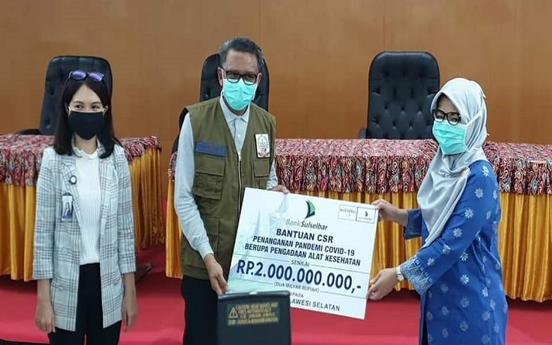  Bantu Penanganan Covid-19, Bank Sulselbar Salurkan Rp2 Miliar