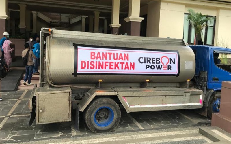  Cirebon Power ‎Sumbang Cairan Disinfektan untuk Cegah Covid-19