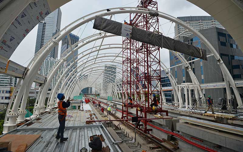  PROYEK LRT TERUS BERJALAN SAAT MASA PSBB