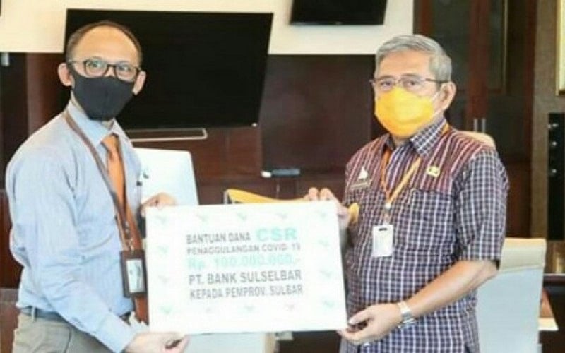  Gubernur Ali Baal Masdar Apresiasi Bantuan Penanggulangan Covid-19 dari Bank Sulselbar