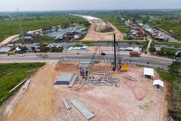  Konstruksi Jembatan Ogan di Tol Kapal Betung Hampir Rampung