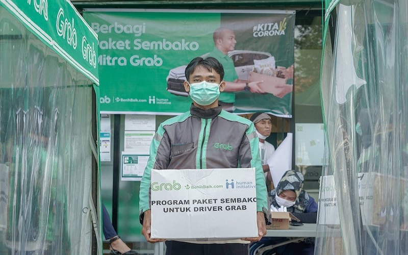  Kurangi Dampak Pandemi Covid-19, Grab Gotong Royong Bantu Mitra