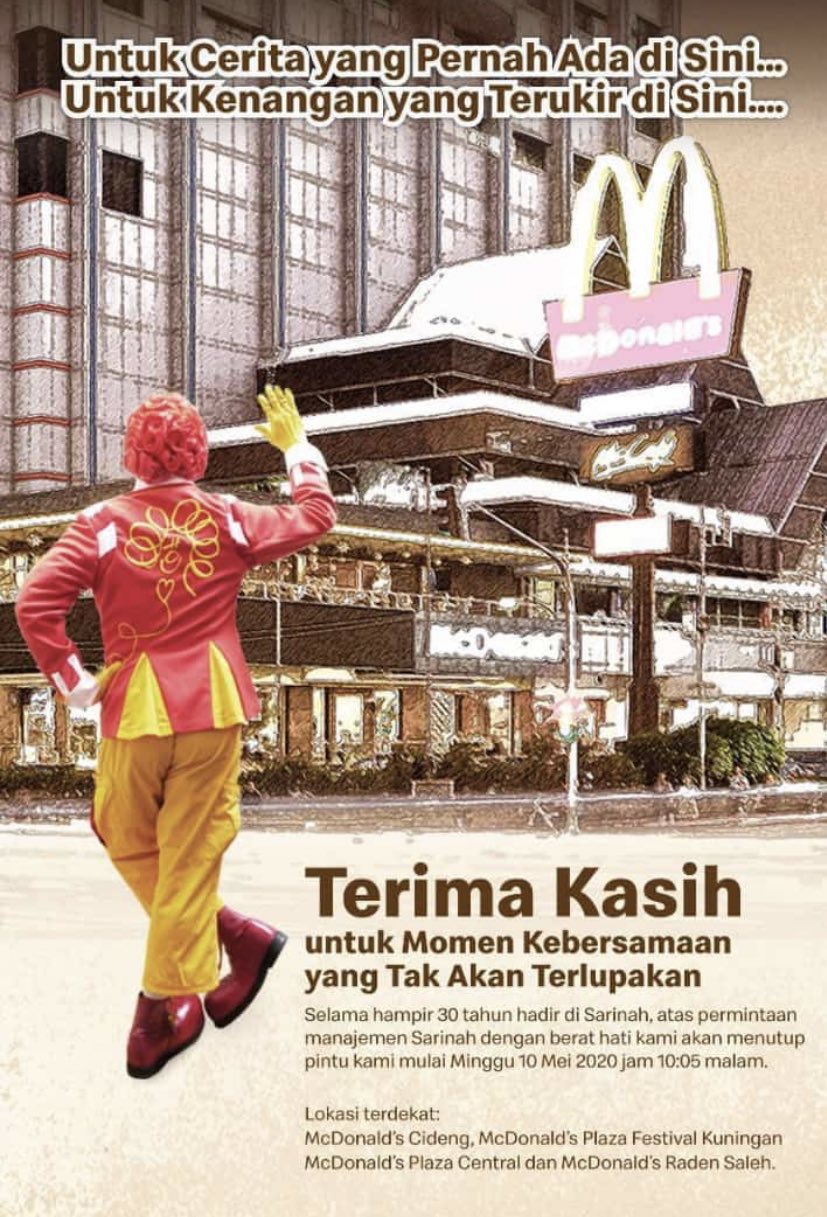  McDonald\'s Sarinah Dibuka Tahun 1991, Jadi yang Pertama di Indonesia