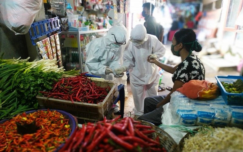  Makassar Mulai Rapid Test di Pasar Tradisional, Sejumlah Pedagang Reaktif Covid-19