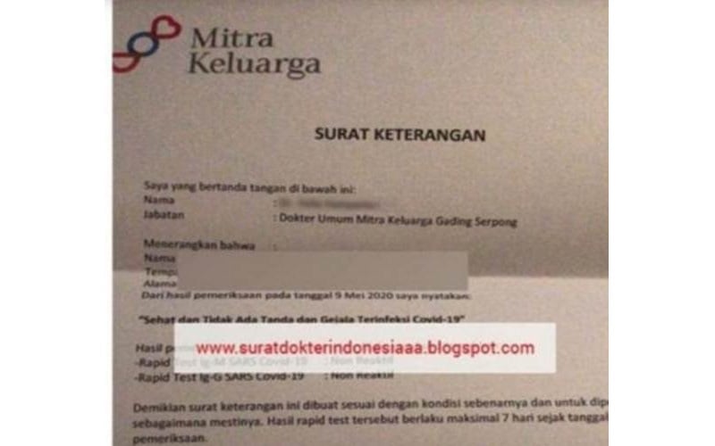  Polisi Amankan Penjual Surat Sehat Bebas Covid-19 di Tokopedia