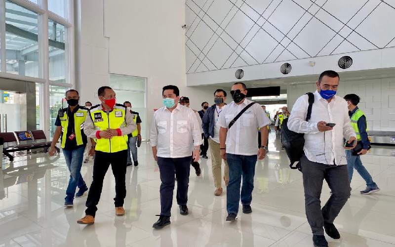  Menteri BUMN Apresiasi Penerapan Kebijakan Pembatasan Perjalanan Orang di Bandara Jenderal Ahmad Yani Semarang