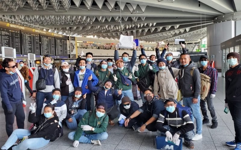  Kloter Terakhir ABK AIDA Diberangkatkan dari Bandara Frankfurt