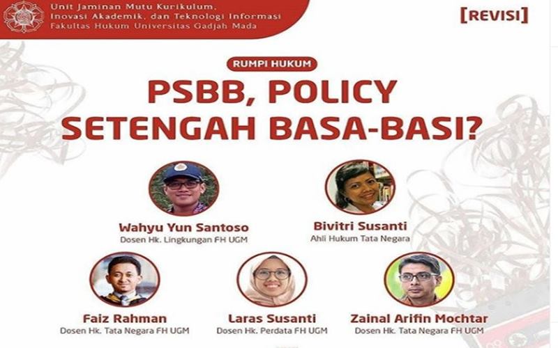  Riuh, Warganet Persoalkan Perubahan Dikusi PSBB di UGM, Pemerintah Sukanya Basa-Basi?