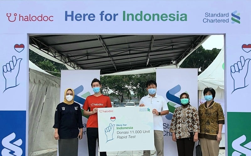  Standard Chartered Sediakan Rapid Test Covid-19 Rp3 Miliar Lewat Halodoc