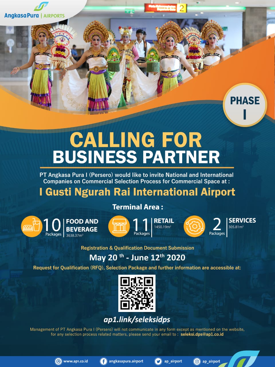 Siap Hadapi Kebangkitan Pariwisata 2021, Bandara I Gusti Ngurah Rai Bali Buka Seleksi Mitra Usaha Fase I