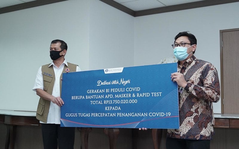  Dukung Penanganan Covid-19, BI Sumbang 10.000 Unit APD dan Alat Rapid Test 