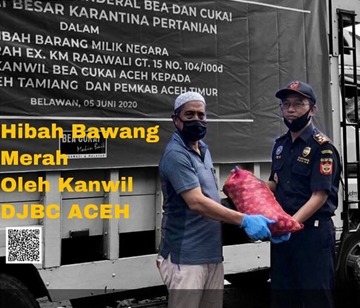  Bantu Masyarakat Terdampak Covid-19, Bea Cukai Aceh Hibahkan 24,5 Ton Bawang Merah