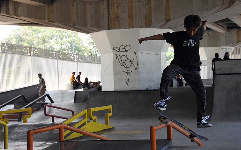  Skatepark di Pasar Rebo Kembali Ramai