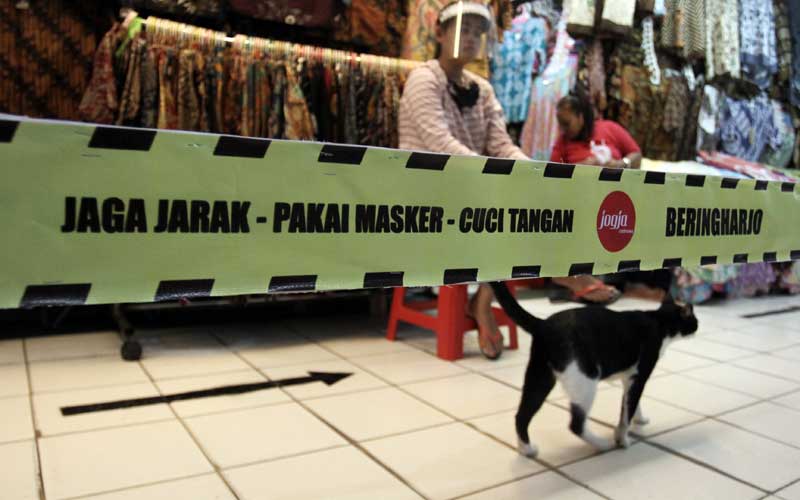  Pembatas Jarak di Pasar Tradisional Yogyakarta