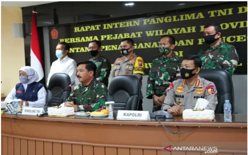  Panglima TNI dan Kapolri Atensi Covid-19 di Jatim, Khususnya Surabaya