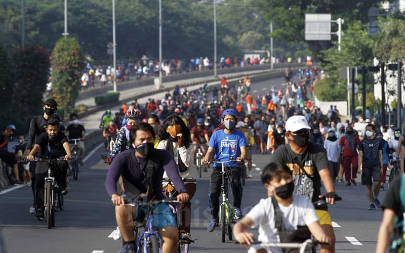  Car Free Day Jakarta Kembali Dibuka, Banyak Warga Abaikan Protokol Kesehatan