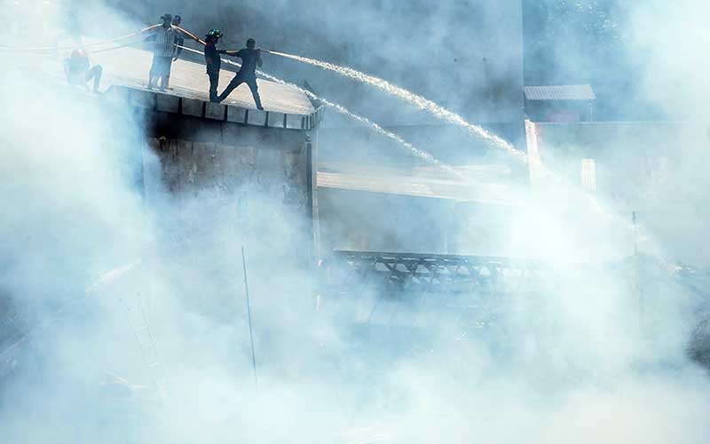  Gudang Penyimpanan Bawang di Kalimantan Hangus Terbakar