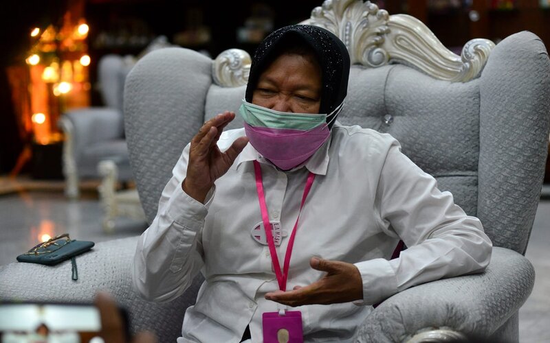Wali Kota Risma Klaim Kasus Virus Corona di Surabaya Turun
