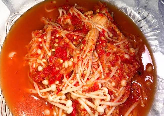  Lagi Viral, Begini Lho Resep Jamur Enoki Pedas