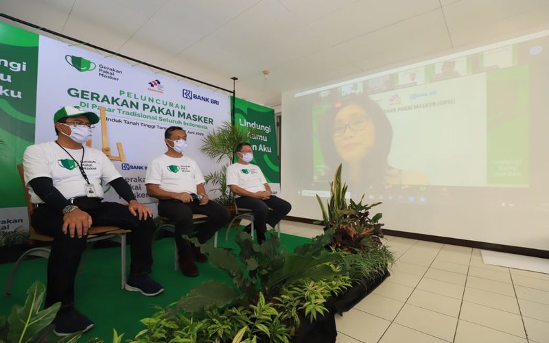  Gerakan Pakai Masker, Bank BRI Dukung Aktivitas Ekonomi Pasar Tradisional