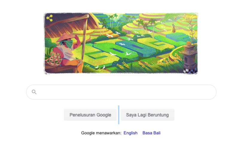  Google Doodle Tampilkan Subak atau Sistem Irigasi Bali, Kenapa?