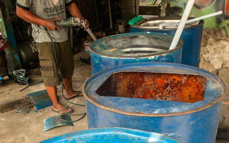  Memasuki New Normal, Permintaan Wastafel Dari Limbah Drum di Banten Meningkat