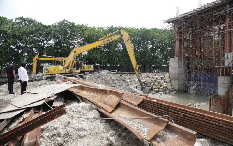  Pengendalian Banjir Surabaya, Pengerjaan Rumah Pompa Petekan Rp40 Miliar Dikebut