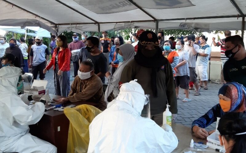  Covid-19 di Surabaya 7.331 Kasus, Tes di Pasar Kaputran 37 Orang Reaktif