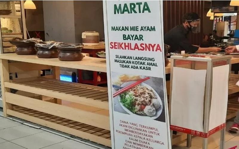  Viral Makan Mi Ayam Bayar Seikhlasnya di Restoran Mie Ayam Marta