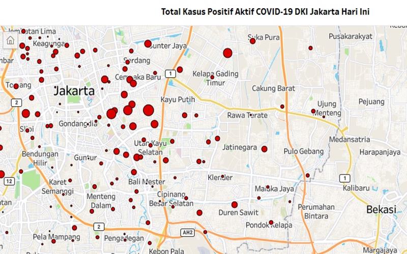 Sebaran kasus Covid-19 di DKI Jakarta. JIBI/Bisnis-Nancy Junita
