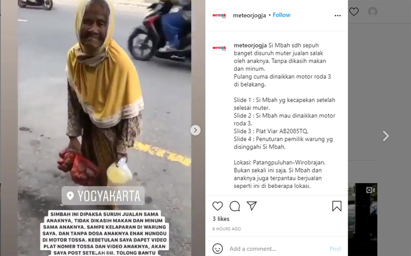  Video Viral: Nenek Renta Dipaksa Jualan Salak Keliling oleh Anaknya