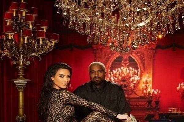 Kim Kardashian dan Kanye West/Instagram@kimksnapchats