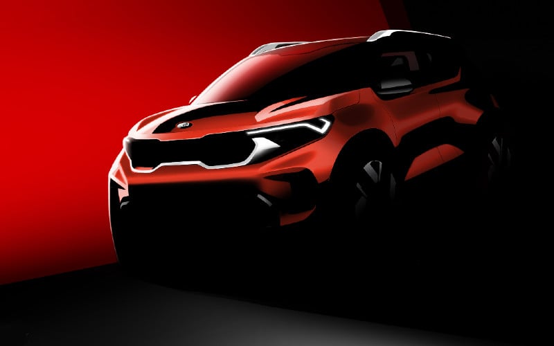  Kia Ungkap Desain SUV Sonet di India