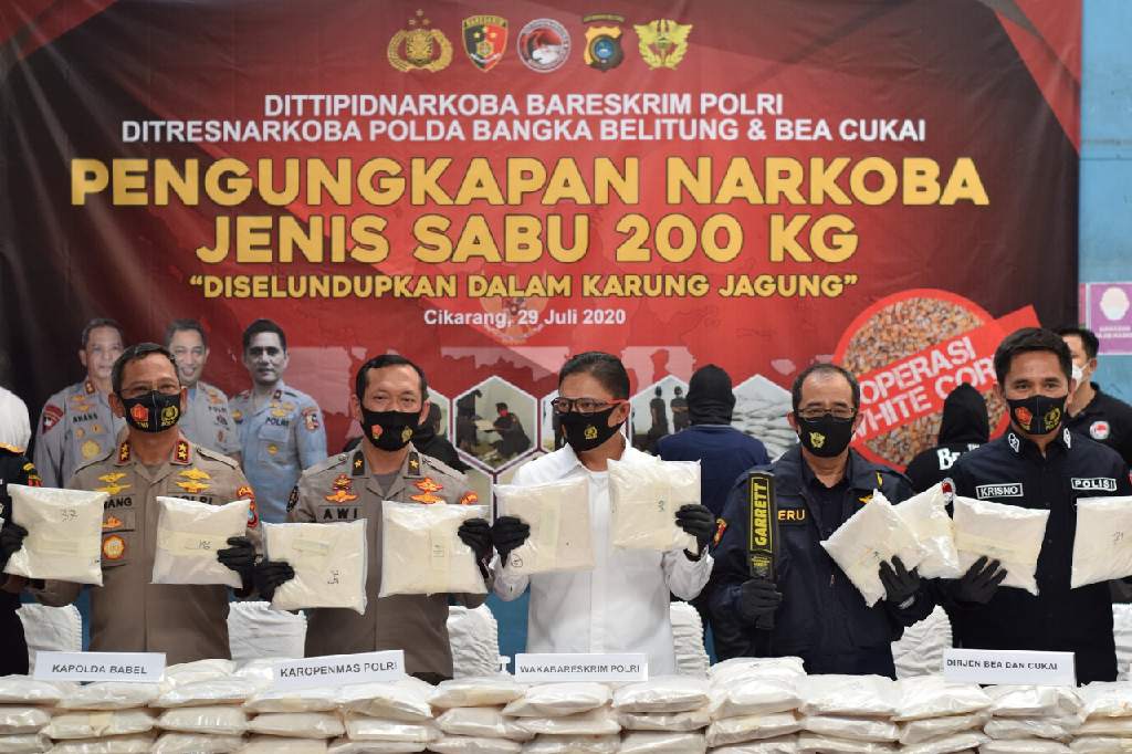  Operasi Gabungan “White Corn 2020” Bea Cukai dan Bareskrim Polri Ungkap Peredaran Gelap 200 Kg Narkoba