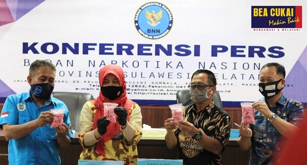  Di Semester Pertama 2020, Bea Cukai Makassar dan BNN Gagalkan Empat Penyelundupan Narkotika